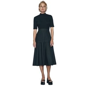 Zara Contrast Midi Dress w Pockets